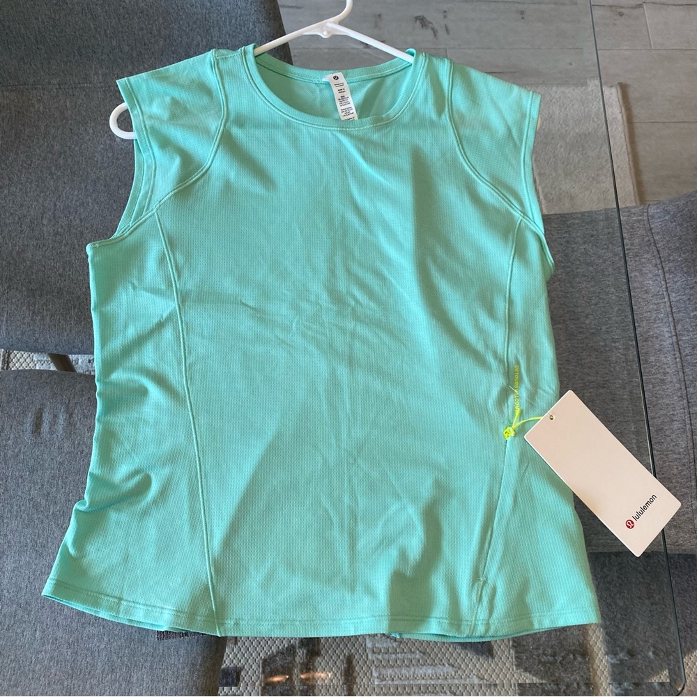 Lululemon Cap Sleeve Hiking Tank in Aqua